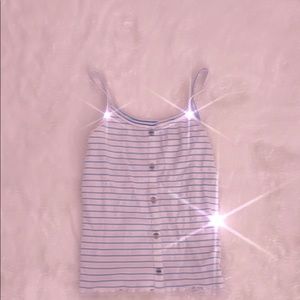 Cute striped button down tank!!